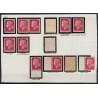 n°1535/1536B, Marianne de Cheffer, avec nuances, numéros rouge, variétés ** TB