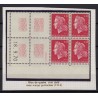 n°1535/1536B, Marianne de Cheffer, avec nuances, numéros rouge, variétés ** TB