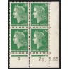 n°1611, variété "surencrage/maculé" coin daté, Marianne de Cheffer, neufs **