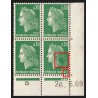 n°1611, variété "surencrage/maculé" coin daté, Marianne de Cheffer, neufs **