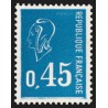n°1663a, variété "POSTES estompé", Marianne Becquet 45c bleu, neuf ** - SUPERBE