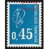 n°1663a, variété "POSTES estompé", Marianne Becquet 45c bleu, neuf ** - SUPERBE