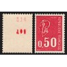 n°1664b, variété "double numéro rouge au verso", Marianne Becquet, neuf **