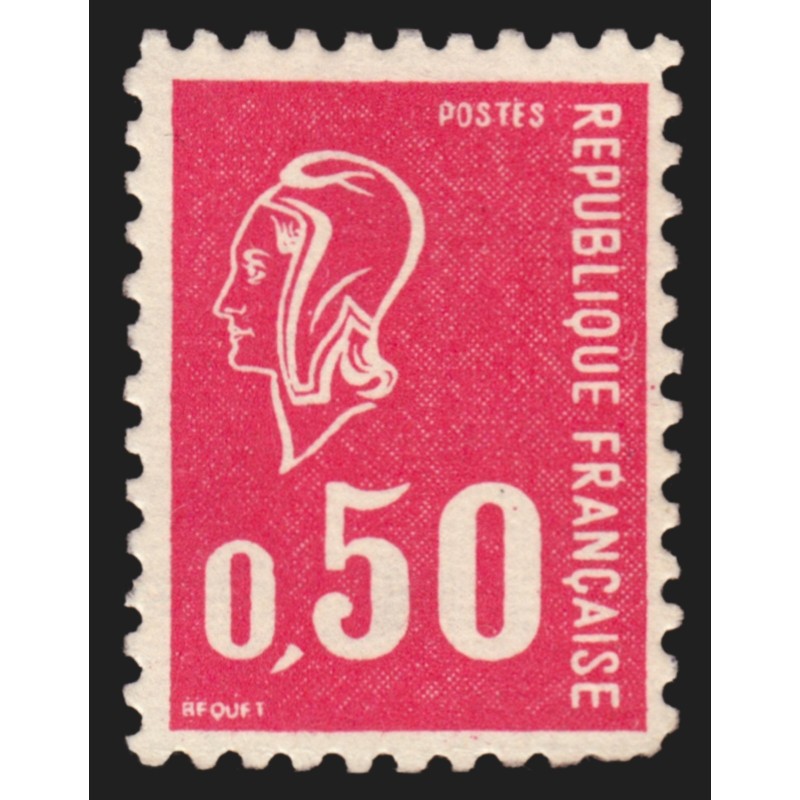 n°1664f, "Faux d'Aubervilliers", Marianne de Becquet 50c carmin, neuf ** - TB