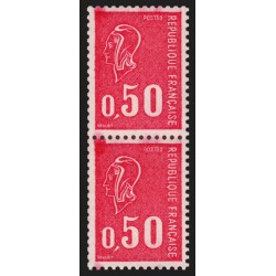 n°1664, variété "essuyage/surencrage", Marianne Becquet, 50c carmin, neuf **