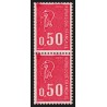 n°1664, variété "essuyage/surencrage", Marianne Becquet, 50c carmin, neuf **