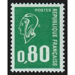 n°1891h, variété "Anneau-lune", Marianne de Becquet 80c vert, neuf ** - SUPERBE