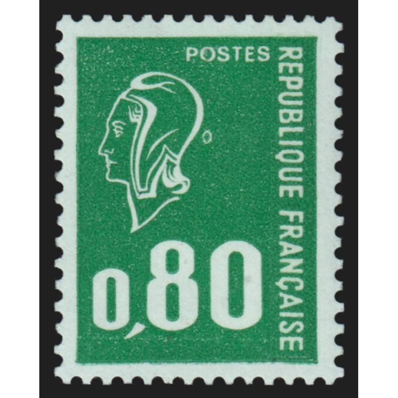 n°1891h, variété "Anneau-lune", Marianne de Becquet 80c vert, neuf ** - SUPERBE
