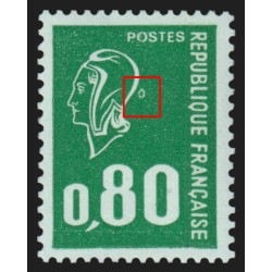 n°1891h, variété "Anneau-lune", Marianne de Becquet 80c vert, neuf ** - SUPERBE