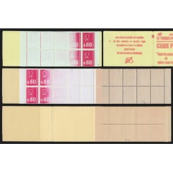 n°1816, Carnet 1816-C3, variété "impression à sec" neufs ** signé CALVES - SUP