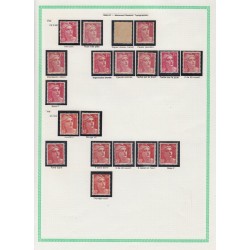 Marianne de Gandon 1945, Collection spécialisée Yvert n°712/733, neufs ** - TB