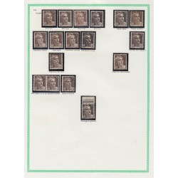 Marianne de Gandon 1945, Collection spécialisée Yvert n°712/733, neufs ** - TB