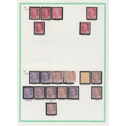 Marianne de Gandon 1945, Collection spécialisée Yvert n°712/733, neufs ** - TB