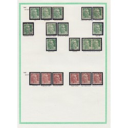 Marianne de Gandon 1945, Collection spécialisée Yvert n°712/733, neufs ** - TB