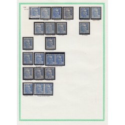 Marianne de Gandon 1945, Collection spécialisée Yvert n°712/733, neufs ** - TB