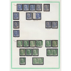 Marianne de Gandon 1945, Collection spécialisée Yvert n°712/733, neufs ** - TB