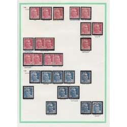 Marianne de Gandon 1945, Collection spécialisée Yvert n°712/733, neufs ** - TB