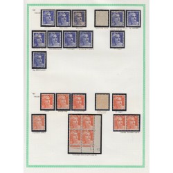 Marianne de Gandon 1945, Collection spécialisée Yvert n°712/733, neufs ** - TB