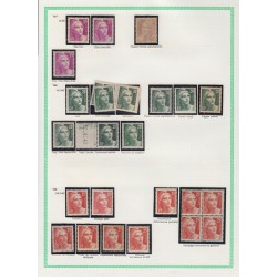 Marianne de Gandon 1945, Collection spécialisée Yvert n°712/733, neufs ** - TB