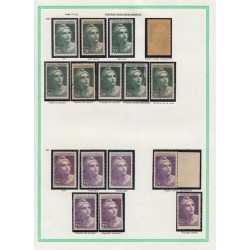 Marianne de Gandon 1945, Collection spécialisée Yvert n°712/733, neufs ** - TB