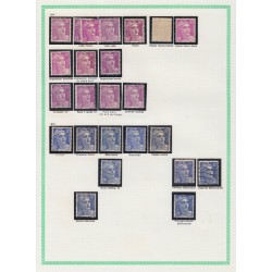 Marianne de Gandon 1948, Collection spécialisée Yvert n°806/813, neufs ** - TB