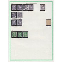 Marianne de Gandon 1951, Collection spécialisée Yvert n°883/887, neufs ** - TB
