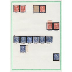 Marianne de Gandon 1951, Collection spécialisée Yvert n°883/887, neufs ** - TB