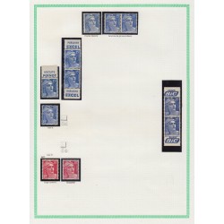 Marianne de Gandon 1951, Collection spécialisée Yvert n°883/887, neufs ** - TB