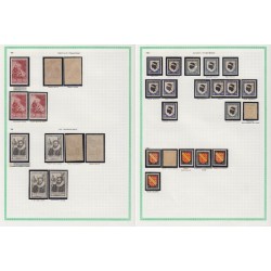 France 1945/1959, variétés et nuances de couleurs, +1500 timbres neufs ** - TB