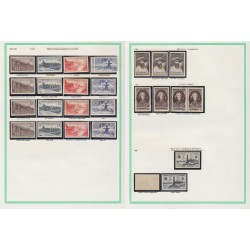 France 1945/1959, variétés et nuances de couleurs, +1500 timbres neufs ** - TB