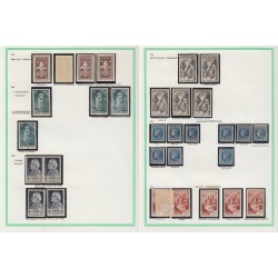 France 1945/1959, variétés et nuances de couleurs, +1500 timbres neufs ** - TB