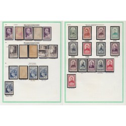 France 1945/1959, variétés et nuances de couleurs, +1500 timbres neufs ** - TB