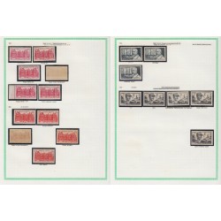 France 1945/1959, variétés et nuances de couleurs, +1500 timbres neufs ** - TB