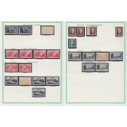 France 1945/1959, variétés et nuances de couleurs, +1500 timbres neufs ** - TB