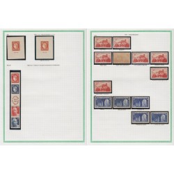 France 1945/1959, variétés et nuances de couleurs, +1500 timbres neufs ** - TB