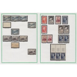 France 1945/1959, variétés et nuances de couleurs, +1500 timbres neufs ** - TB