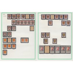France 1945/1959, variétés et nuances de couleurs, +1500 timbres neufs ** - TB