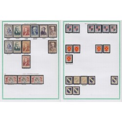 France 1945/1959, variétés et nuances de couleurs, +1500 timbres neufs ** - TB
