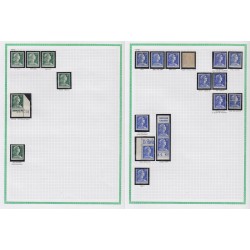 France 1945/1959, variétés et nuances de couleurs, +1500 timbres neufs ** - TB