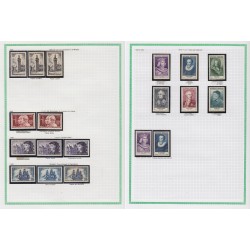 France 1945/1959, variétés et nuances de couleurs, +1500 timbres neufs ** - TB