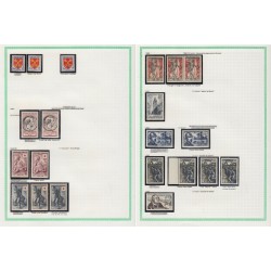 France 1945/1959, variétés et nuances de couleurs, +1500 timbres neufs ** - TB