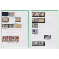 France 1945/1959, variétés et nuances de couleurs, +1500 timbres neufs ** - TB