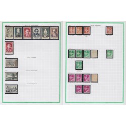 France 1945/1959, variétés et nuances de couleurs, +1500 timbres neufs ** - TB