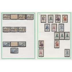 France 1945/1959, variétés et nuances de couleurs, +1500 timbres neufs ** - TB