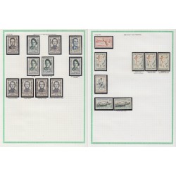 France 1945/1959, variétés et nuances de couleurs, +1500 timbres neufs ** - TB