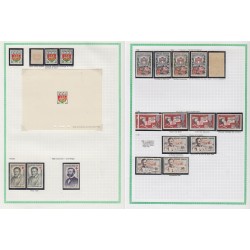France 1945/1959, variétés et nuances de couleurs, +1500 timbres neufs ** - TB