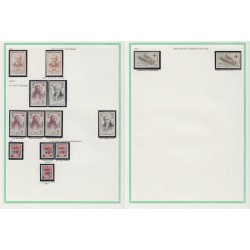 France 1945/1959, variétés et nuances de couleurs, +1500 timbres neufs ** - TB