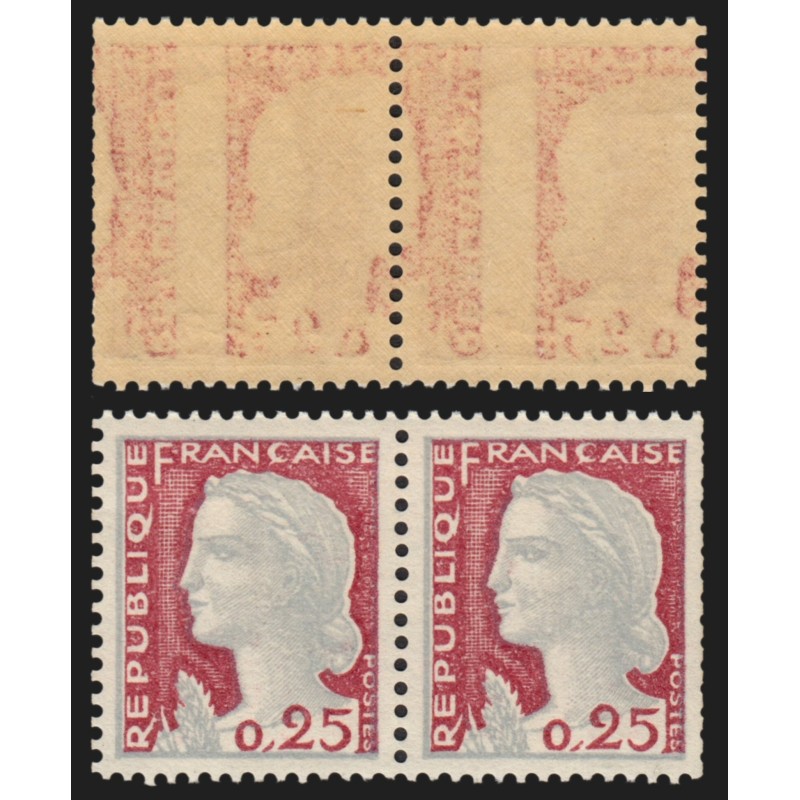 n°1263, variété "impression recto-verso décalée", Marianne de Decaris, neuf **