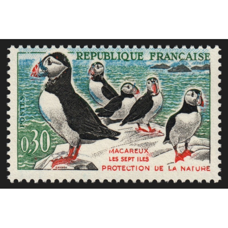 n°1274b, variété "Fond bleu débordant du cadre et îles dédoublées", neuf **