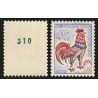 n°1331c, numéro vert au verso, Coq de Decaris, neuf ** sans charnière SUPERBE
